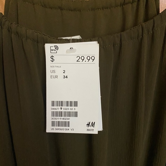Olive/ navy green sun dress (H&M) - Picture 3 of 4